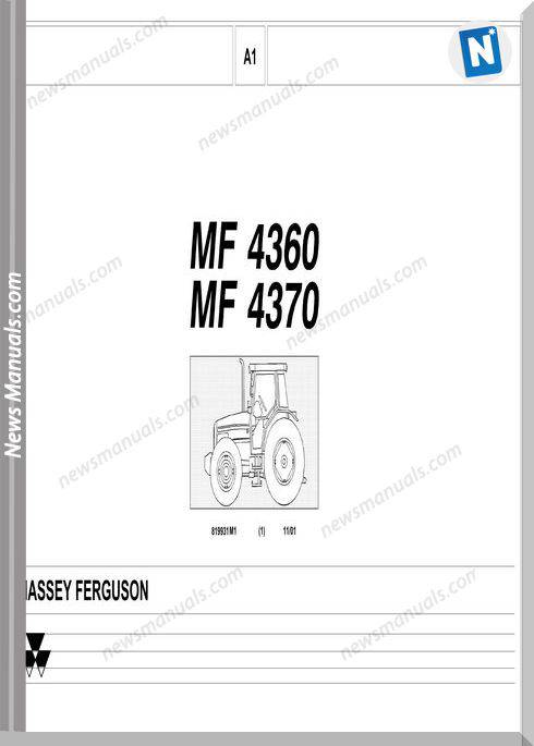 Massey Ferguson Mf4360,4370 Part Catalogue