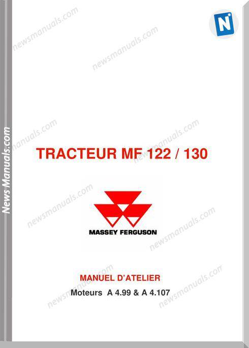 Massey Ferguson Tractor Mf122,130 Fr Workshop Manual