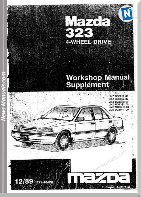Mazda 323 Bg 4Wd Workshop Manual