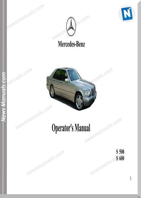 Mercedes Benz S 500 S 600 1995 Coupe Operators Manual