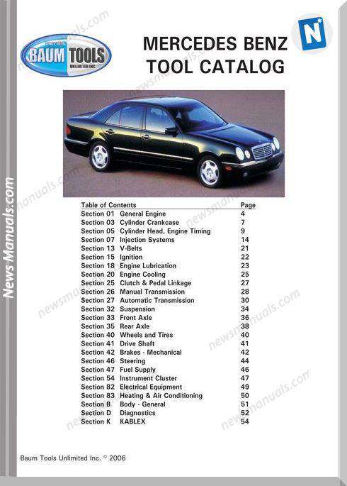 Mercedes Benz Tools Catalog