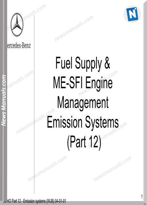 Mercedes Training Ho Part 12 Emission Systems Wjb