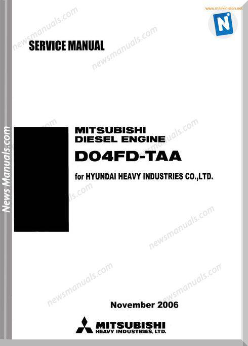 Mitsubishi D04Fd Taa Service Sec Wat
