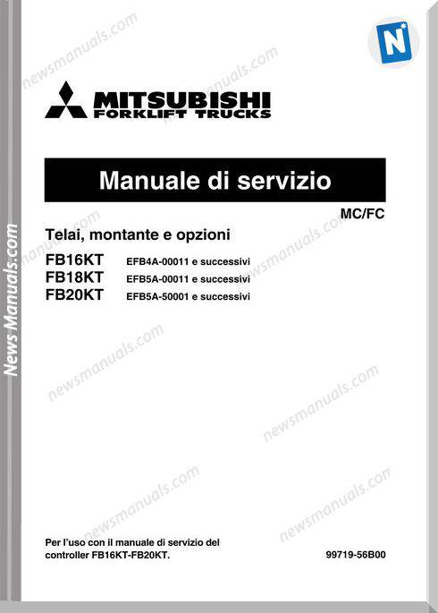 Mitsubishi Forklift 99719-56B00 Itdef Service Manual