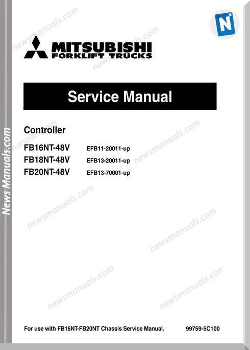 Mitsubishi Forklift 99759-5C100Sm Fb16Nt Service Manual