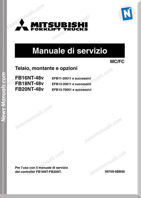 Mitsubishi Forklift Trucks 99759-5Bb00It Service Manual