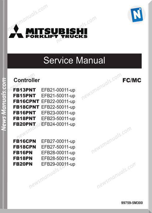 Mitsubishi Forklift Trucks 99759-5M300 Service Manual