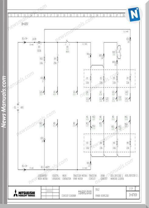 Mitsubishi Forklift Trucks Ts681000 Circuit Diagrams