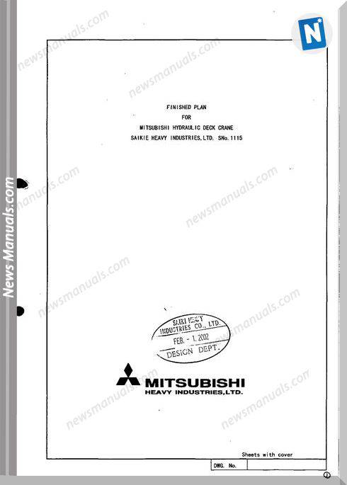 Mitsubishi Hydraulic Deck Crane 25T