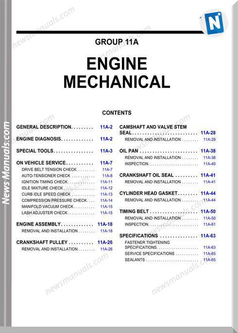 Mitsubishi Lancer Evolution Viii 2003 2006 Engine Mechanical