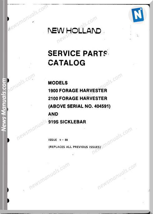 New Holland 1900 2100 Part Catalogue