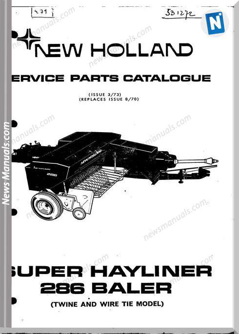 New Holland 286 Part Catalogue