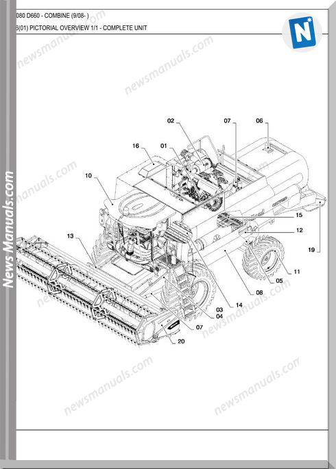 New Holland Csx7080 Combine Parts Catalog
