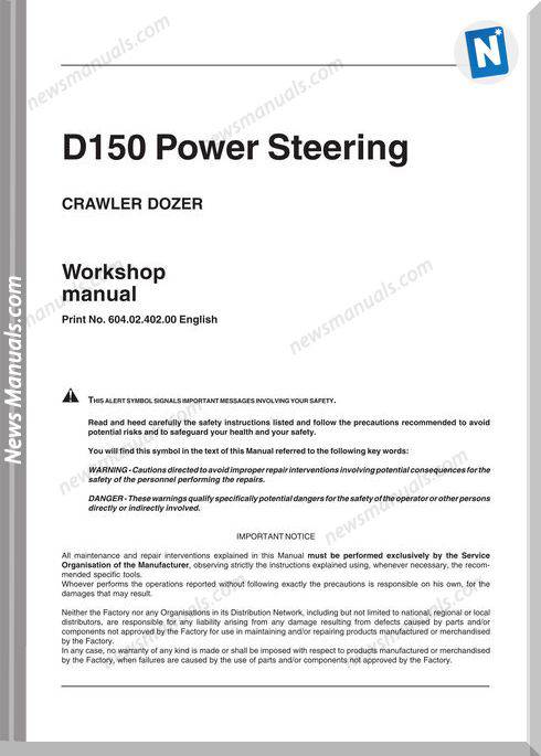 New Holland D150Ps Craler Dozer Workshop Manual