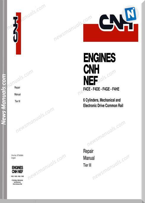 New Holland Engine 6 Cylinders Tier 3 En Service Manual