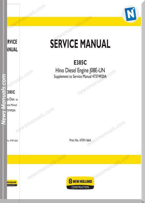 New Holland Engine J08E-Un Service Manual