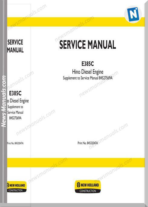 New Holland Engine J08E-Uv Service Manual