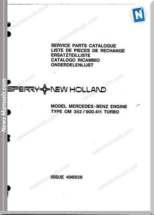 New Holland Engine Meceds Om-352 900.411 Part Catalogue