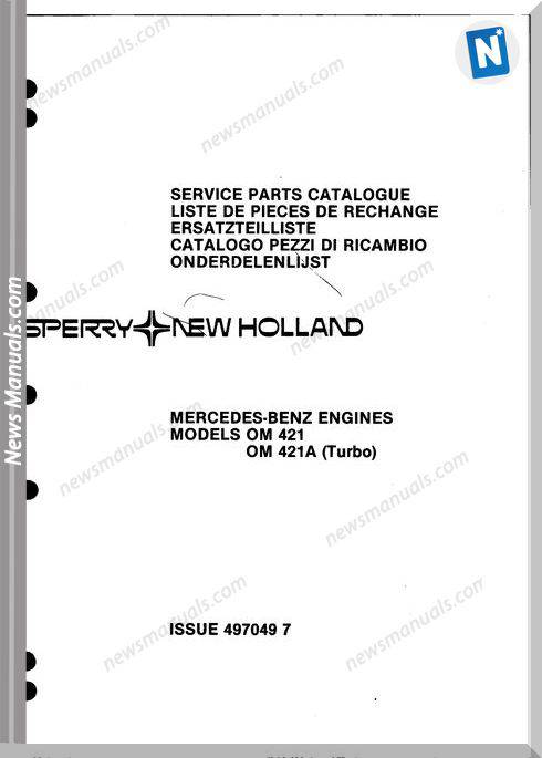 New Holland Engine Meceds Om-421 Om-421A Part Catalogue