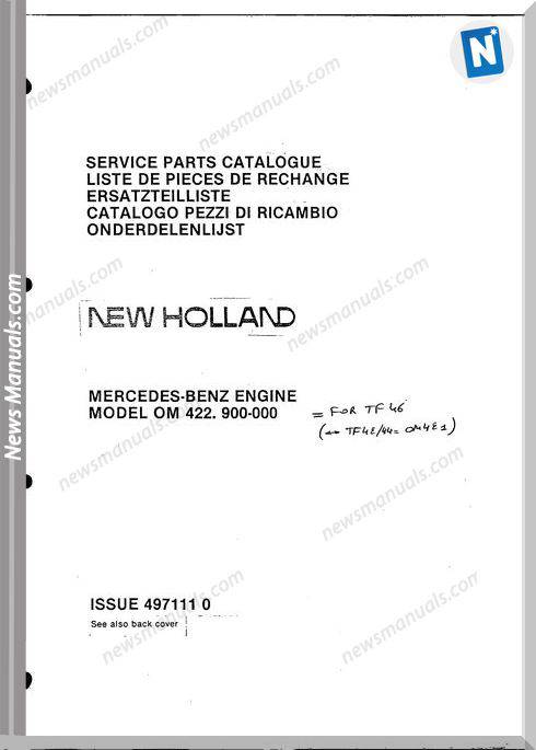 New Holland Engine Meceds Om-422 900.000 Part Catalogue