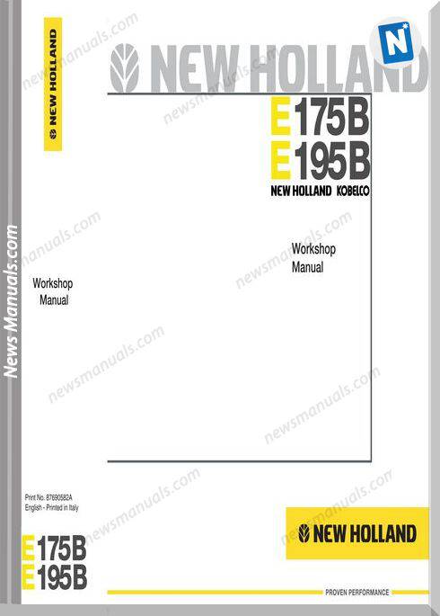 New Holland Excavator E175B-E195B En Service Manual