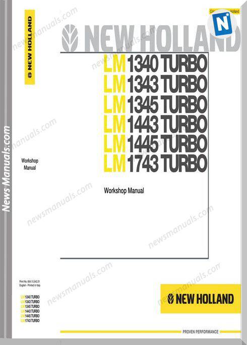 New Holland Telehandler Lm1340 1443 1745 Service Manual
