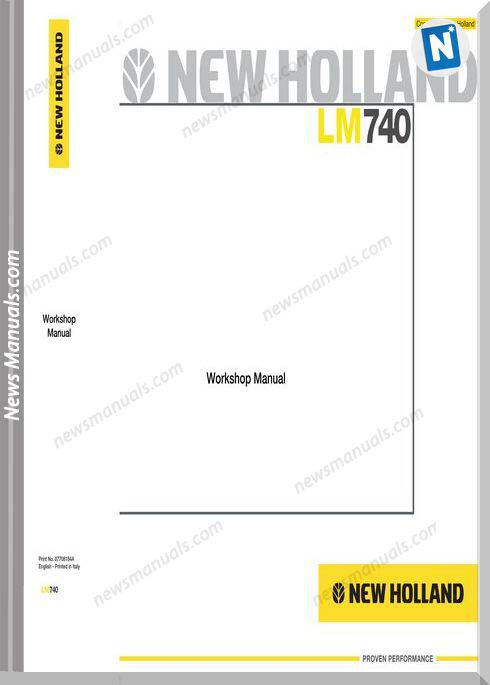 New Holland Telehandlers Lm740 En Service Manual