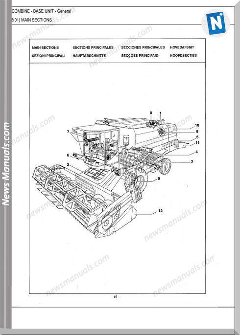 New Holland Tx66 Combine Parts Catalog