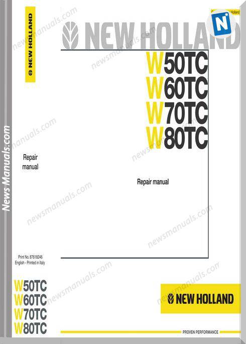 New Holland Wheel Loader W80Tc En Service Manual