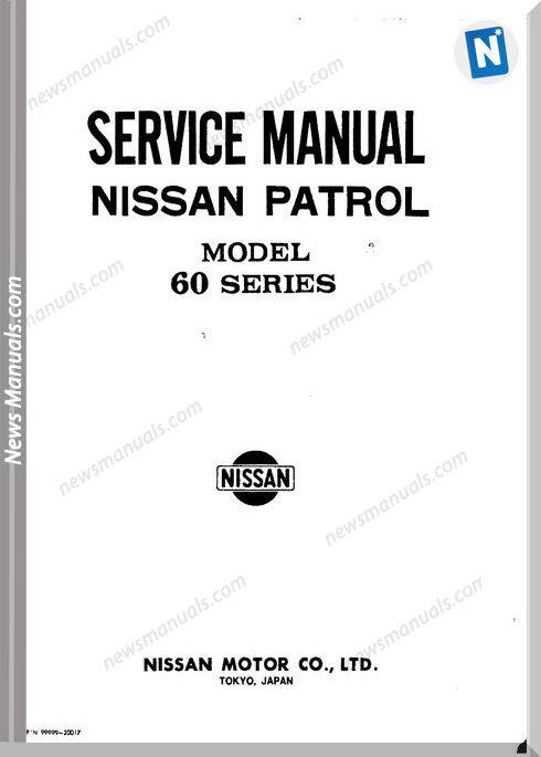Nissan Service Manuals Patrol Model 60 Series