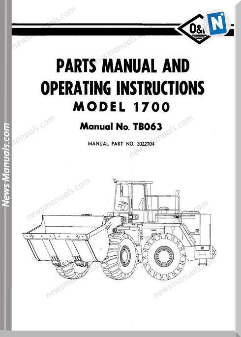 O K 1700 Models Part Manual