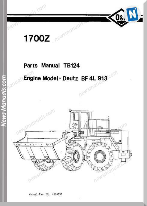 O K 1700Z Models Part Manual