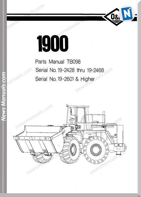 O K 1900 2 Models Part Manual