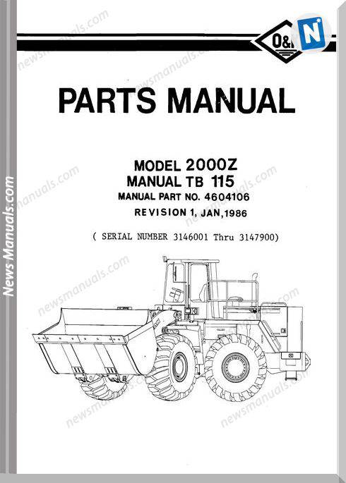 O K 2000Z Models Part Manual