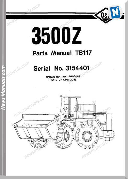 O K 3500Z Models Part Manual