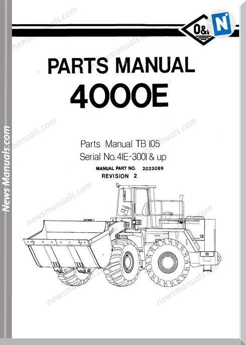 O K 4000E Models Part Manual