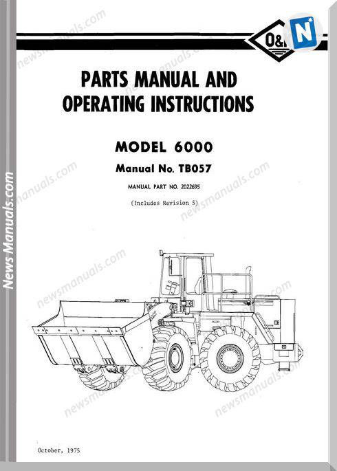 O K 6000 Models Part Manual