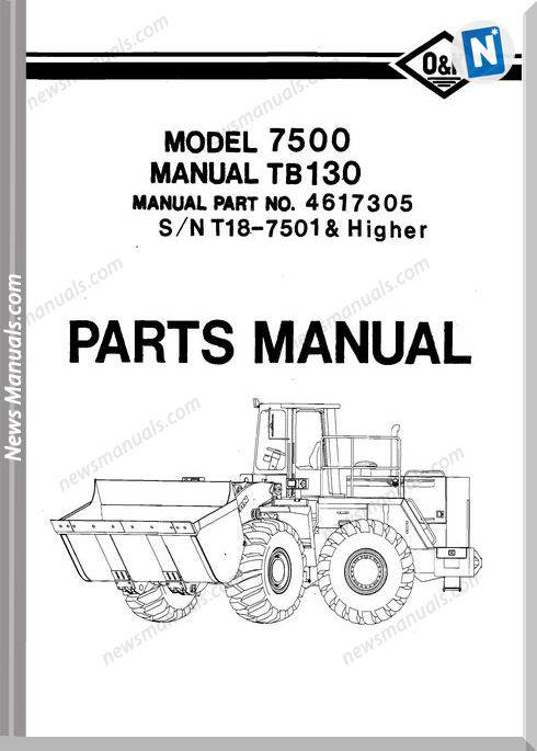 O K 7500 3 Models Part Manual