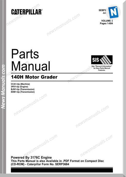 Parts Manual Grader Caterpillar 140H (Multingue)