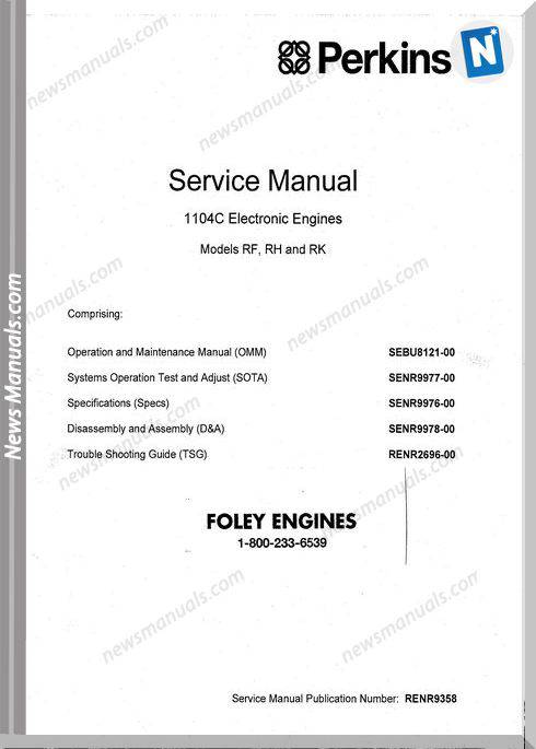 Perkins 1104C Service Manual Complete Reduced