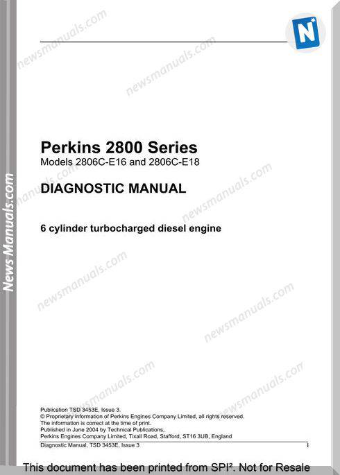 Perkins 2800 Series Diagnostic Manual