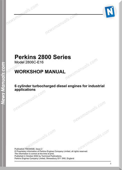 Perkins 2800 Series Workshop Manual