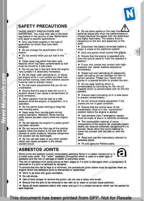 Perkins 4.154 Series Workshop Manual