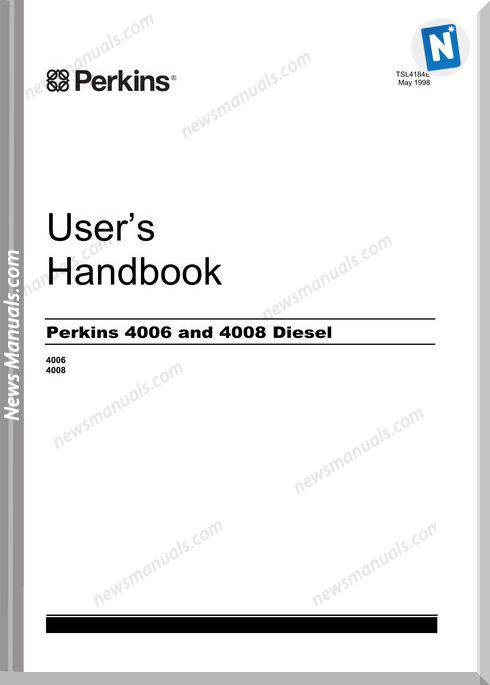 Perkins 4006 And 4008 Diesel Models English User Manuals