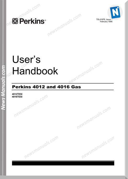 Perkins 4012 And 4016 Gas English User Manuals