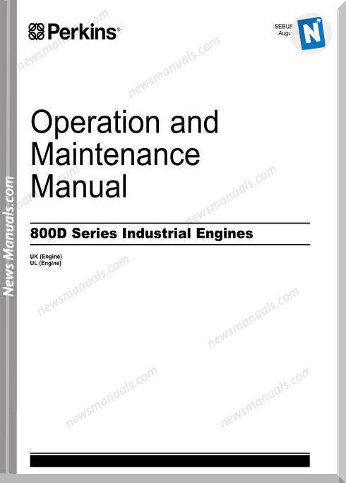 Perkins 800D Serie Industrial Engine Maintenance Manual