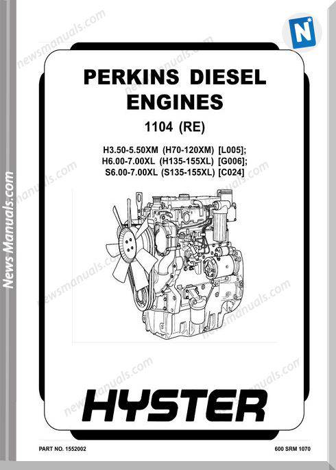 Perkins Diesel Engine 1104 (Re) Repair Manual
