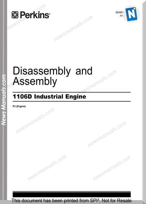 Perkins Disassembly Assembly 1106D Training Manual