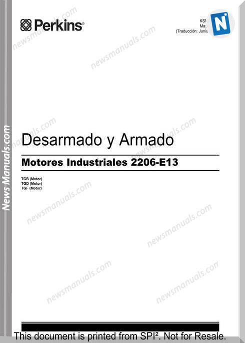 Perkins Engine Disseambly Assembly Series 2200 Spanish