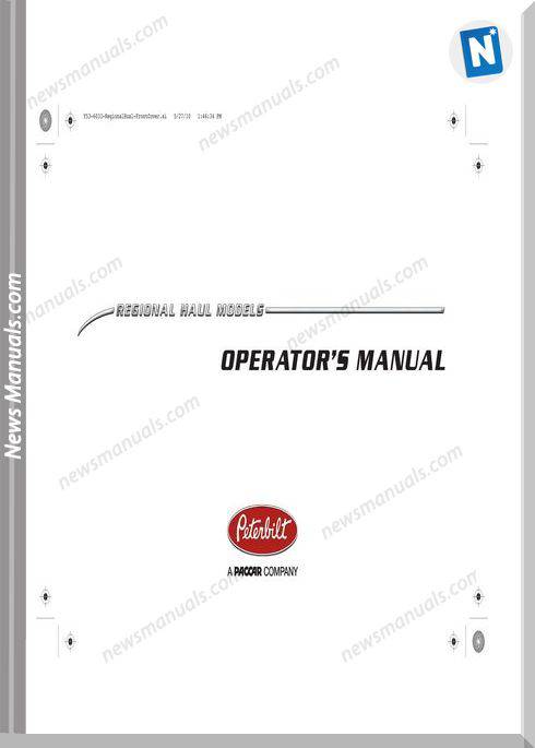 Peterbilt Regional Haul Model Operator Manuals